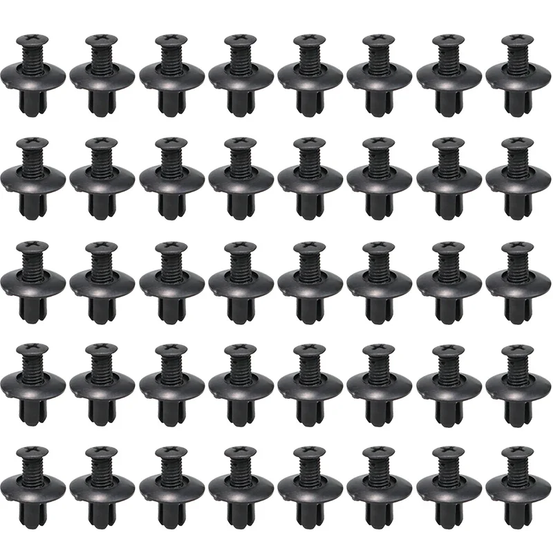 8mm Kunststoff Nieten Befestigungen Schraube Auto Stoßstange Kotflügel Schwarz Niet Auto Fastener Clips für Toyota Focus Kia Nissan Yamaha