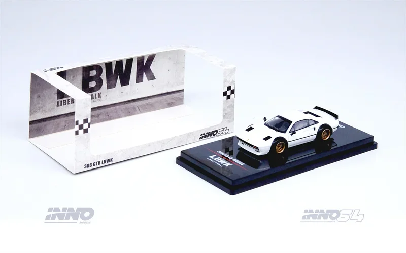 

INNO 1:64 LBWK LB 308 GTB White Collection Миниатюрная литая модель автомобиля