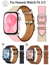 Leather watch strap For Huawei Watch Fit 3 band Smart watch Replacement Sport Wristband Bracelet correa Huawei Fit 2 Accessories