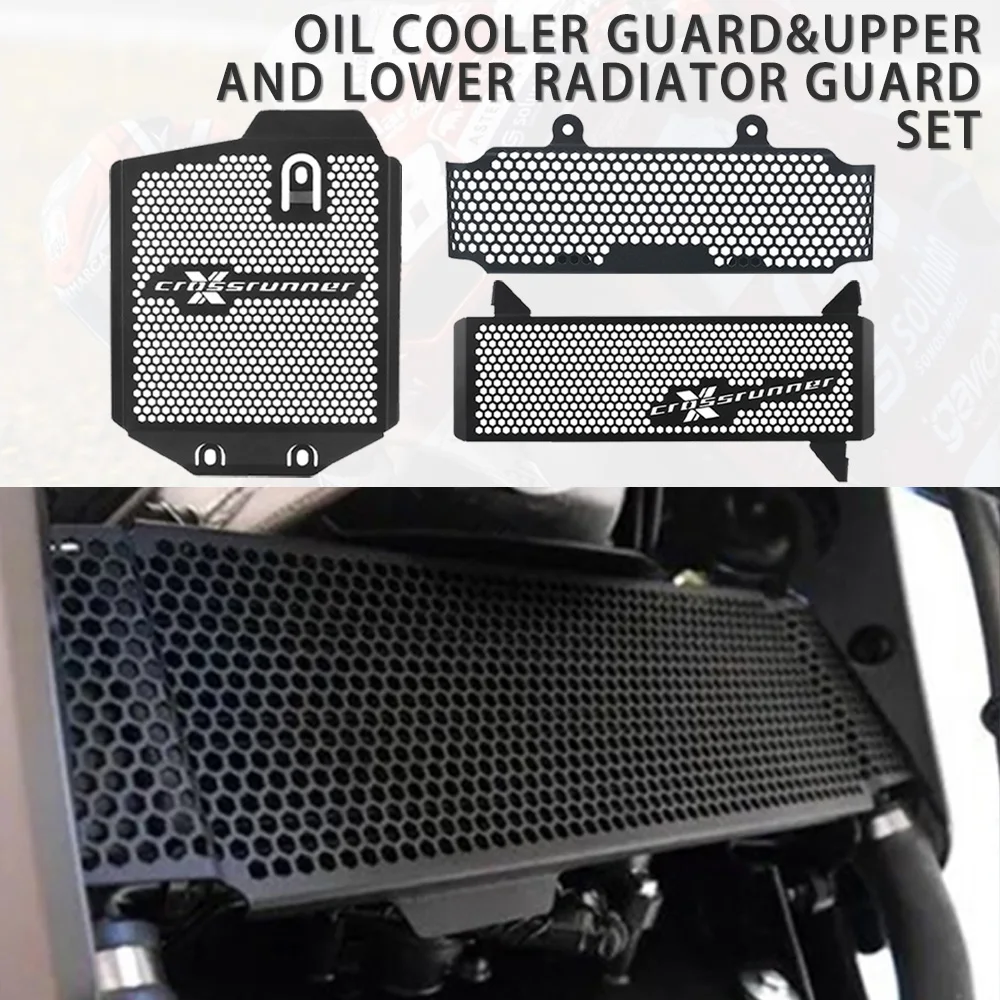

Motorcycle Oil Cooler Guard & Upper Lower Radiator Grille Protector Cover Set For Honda VFR800X VFR 800 X Crossrunner 2015 -2025