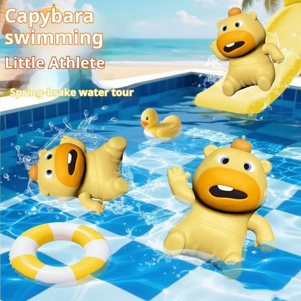 Neue Cartoon Capybara Lulu Wind-up Geschenk Stress Relief Capybara Puppen Kunststoff Badezimmer Bad