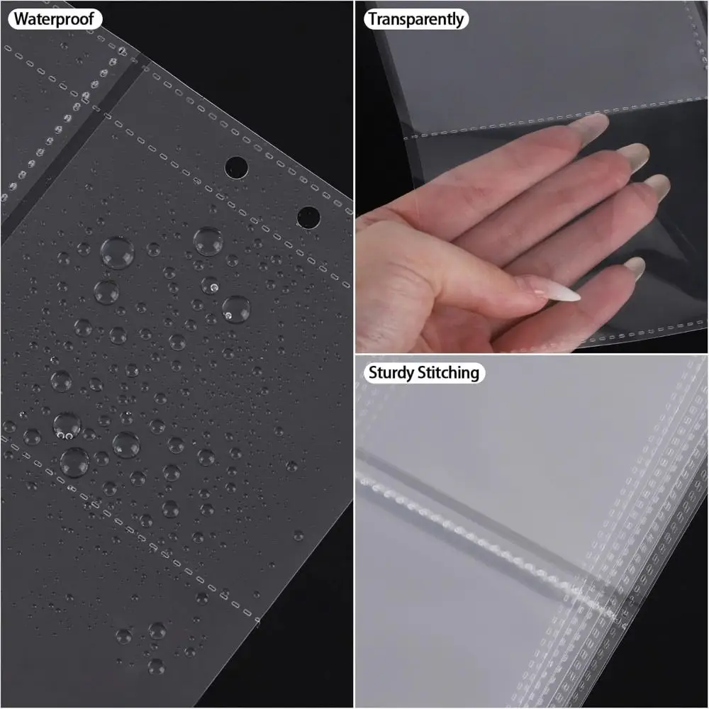 Binder Pages 6 Ring Photocard Sleeves A5 Size Multi-Pockets Photocard Binder Photo Album Refill Pages