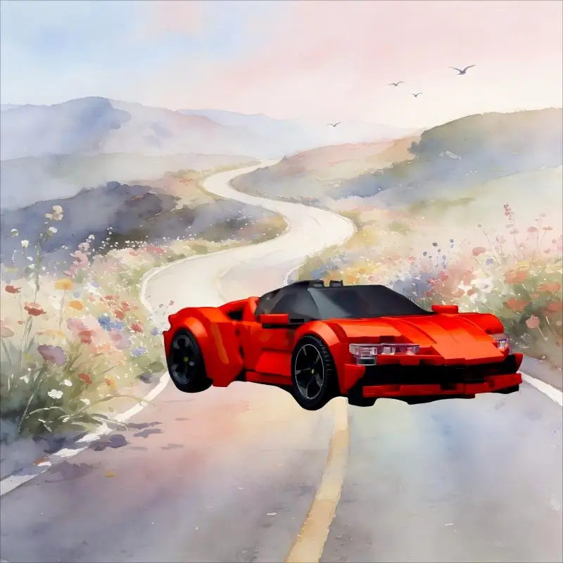 

MOC-201709 Top Tier Sports Car Building Brick City Car Model 317PCS DIY Educational Assemble Children's Toy Gift