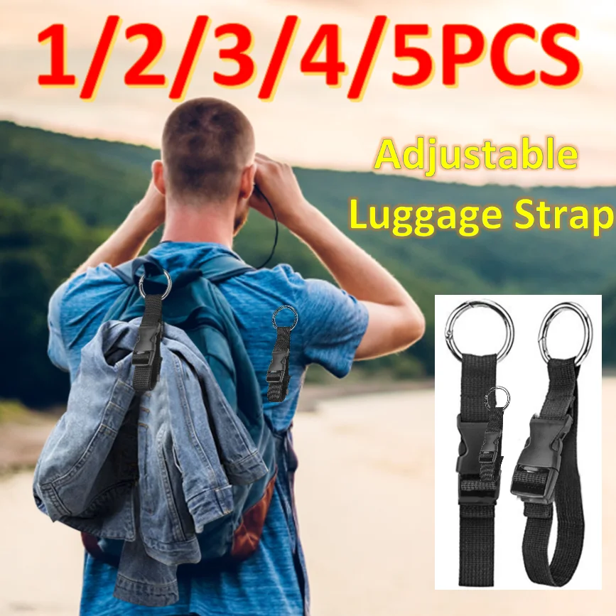 

1/2/3/4/5 шт., дорожный рюкзак с фиксированным ремнем, внешний ремень с пряжкой, портативный держатель для куртки, сумка, ремень для багажа