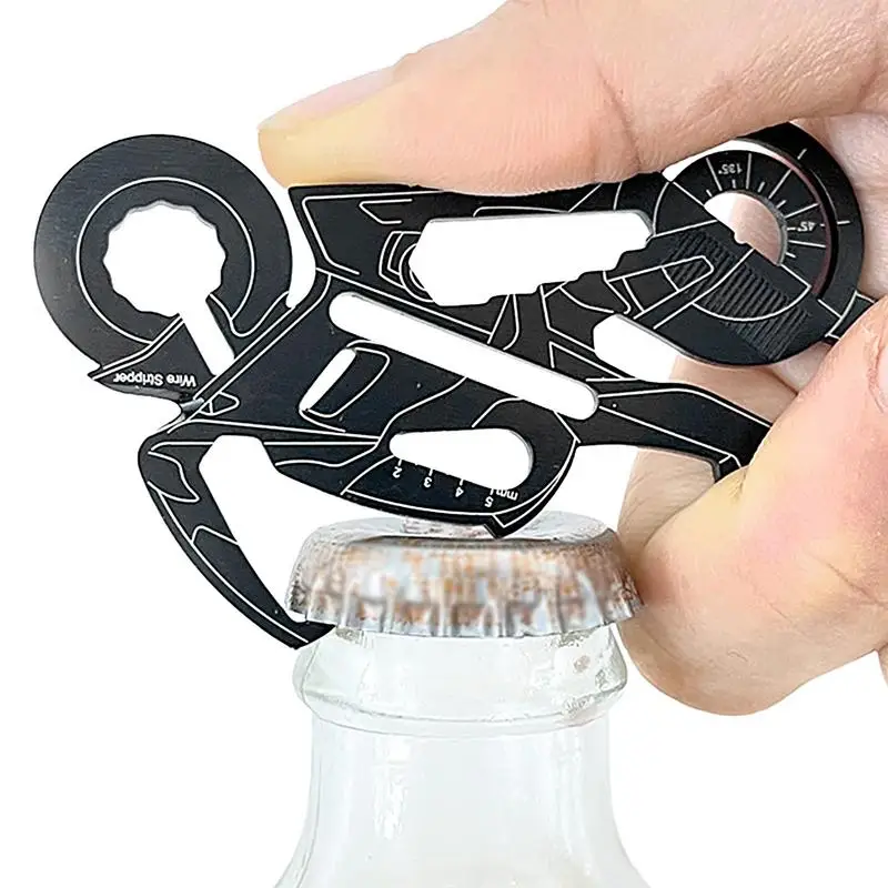 Multi Purpose Pocket Tool Sturdy Protractor Hexagonal Wrench Tool Card Camping Safety Card Multitool For Hiking Biking