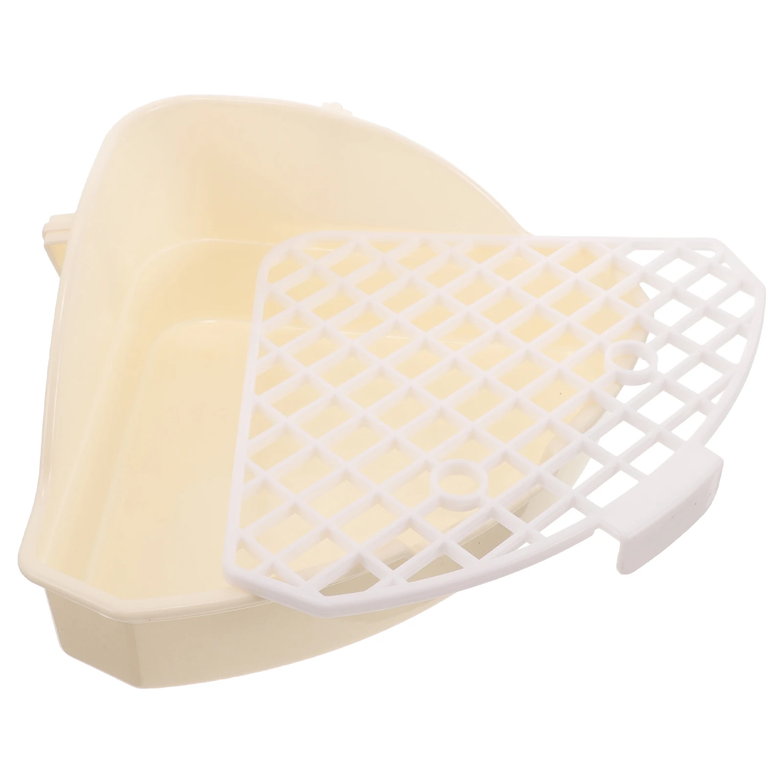 

Litter Pan Space-Saving Triangular For Animals Durable Plastic Rabbit Guinea Pig Chinchilla Corner Potty Small Pets