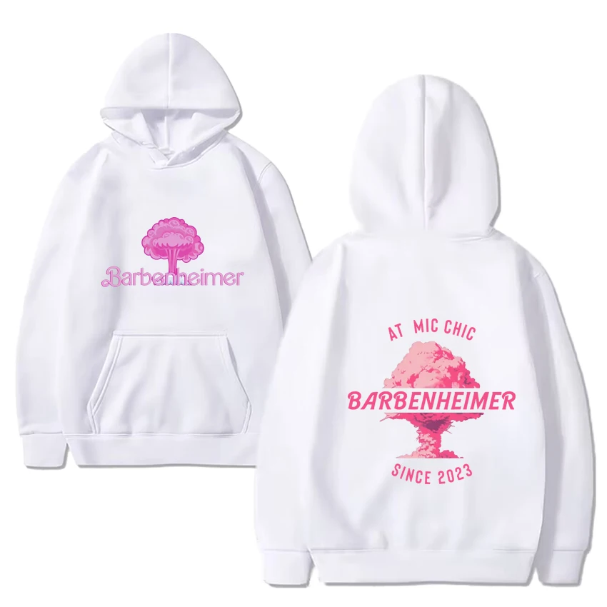 I Survived Barbenheimer Hoodie Men Women ' s 2024 vintage streetwear Bodywarmer Long sleeve hoodies fashion pullover Sweatshirts