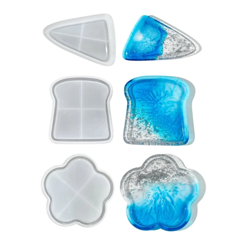 Silicone Tray Mold Cheese Tray Moulds Easy to Clean Silicone Plate Moulds Small Dish Molds Flexible Silicone Craft Molds