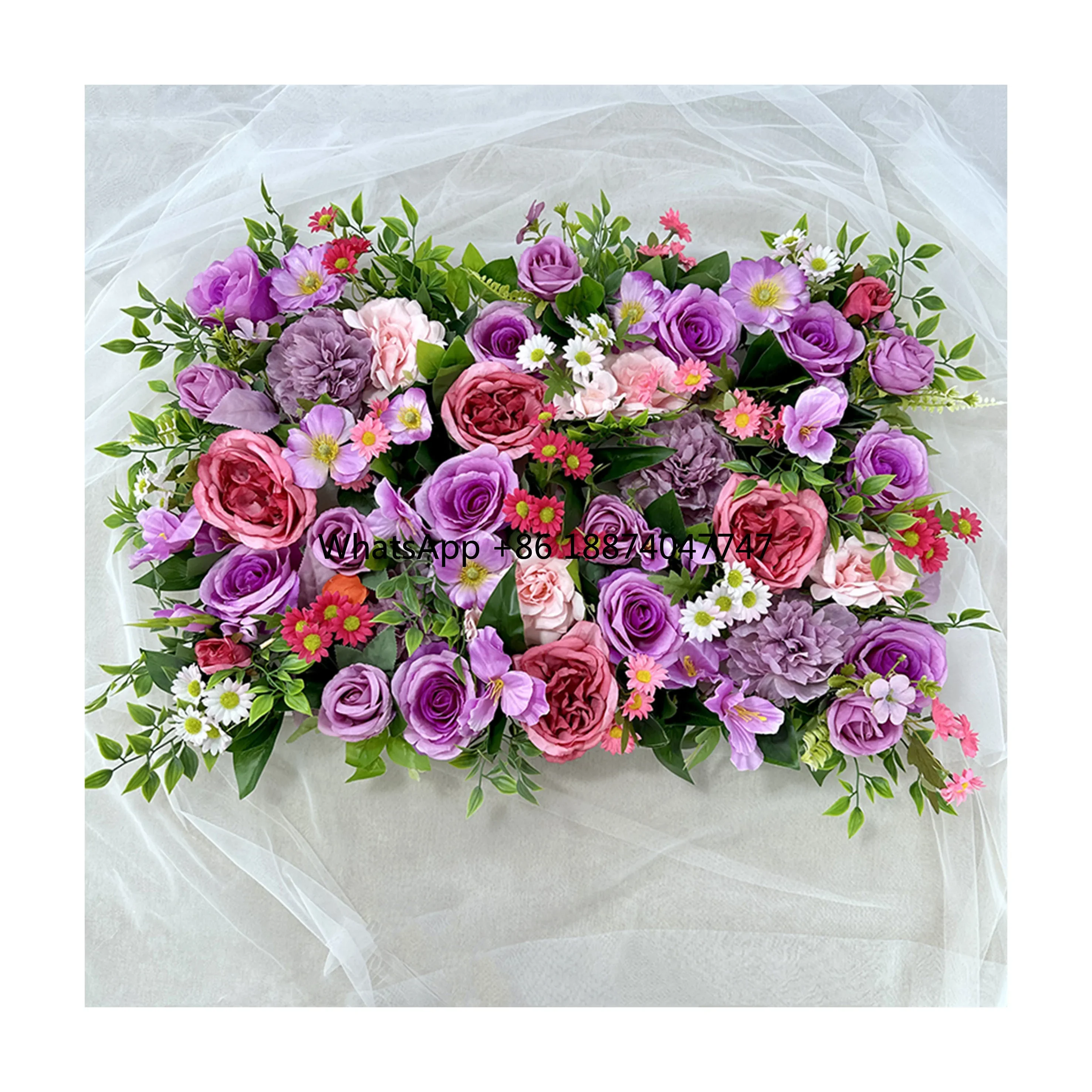 

MYQ17 J3 Artificial purple rose flower wall Various types of roses with a variety of floral combinations