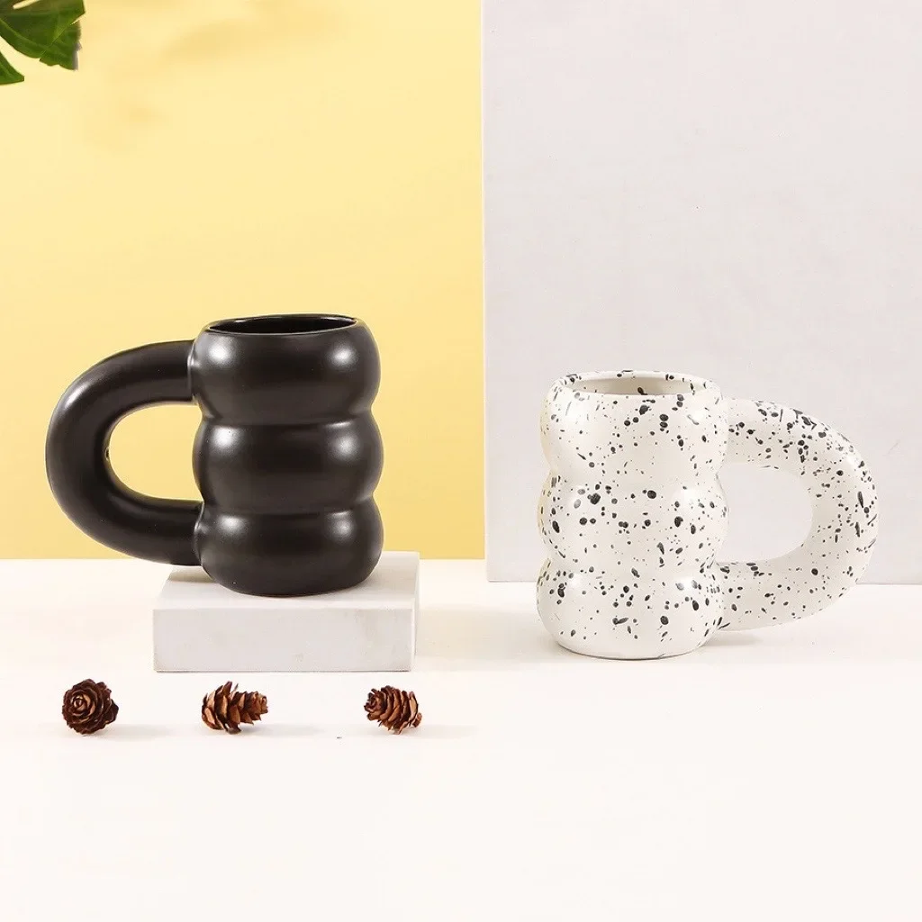 

# Wholesale Fashion Cup With Handle Tire Hoist Shape Ceramic Inkjet Cup Ceramic Water Cup #