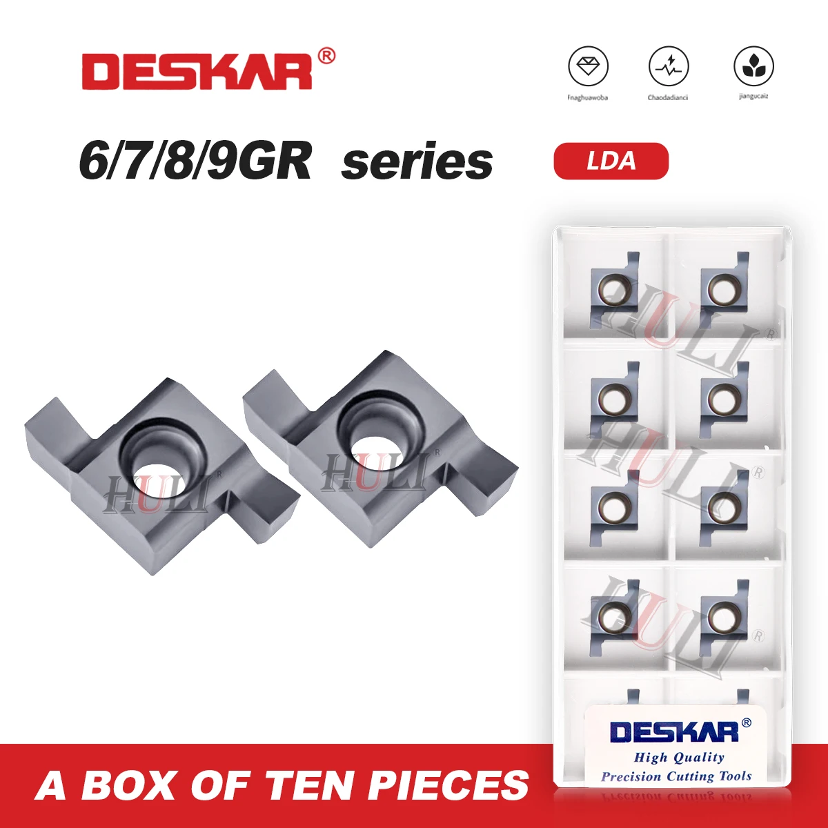 

DESKAR 100% Original ﻿6GR 7GR 8GR 9GR Series Inserts 6GR100 7GR150 8GR100 9GR250 LDA CNC Lathe Tools Hard Alloy Grooving Inserts