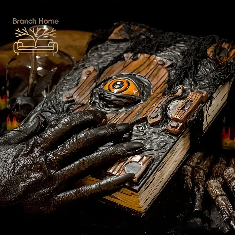Halloween Curse Devil's Eye Books Horror Book Ambience Decoration Home Resin Crafts Ornaments Holiday Decoration
