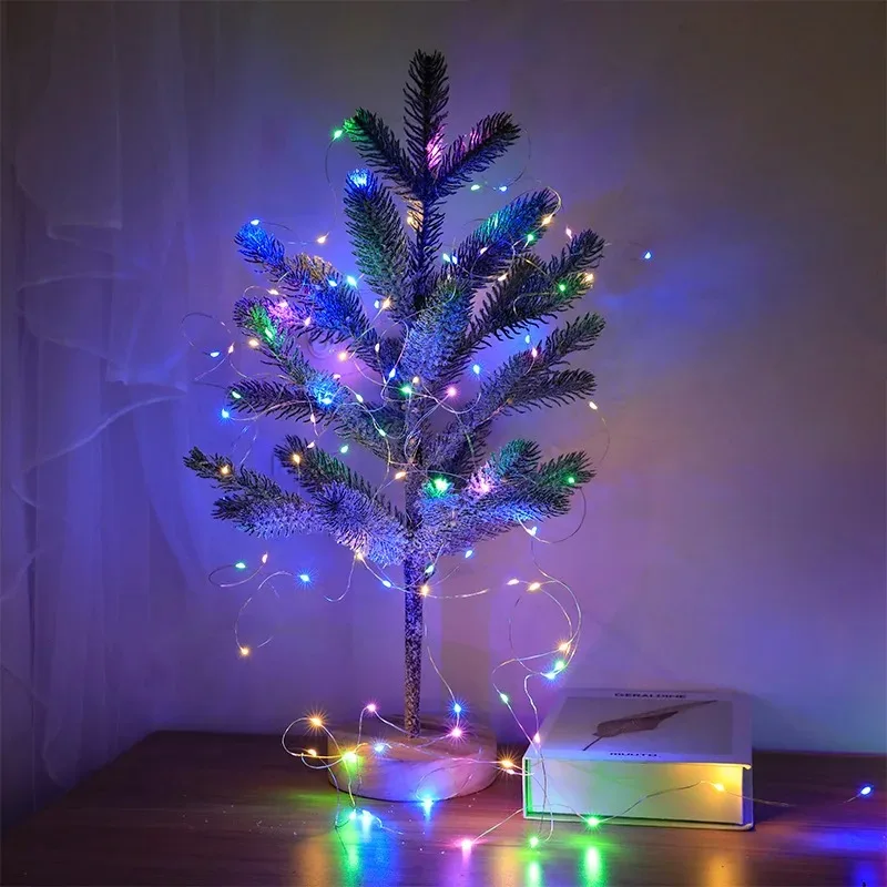 LED Fairy String Christmas Lights 8 Mode Remote USB Festoon Holiday Decor For Home New Year Lamp