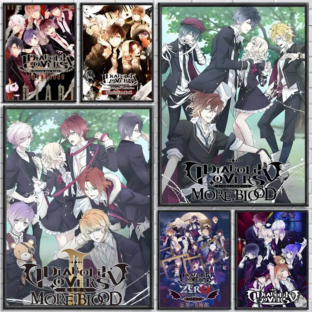 Anime Diabolik Lovers Poster Poster Wall Sticker Waterproof Self Adhesive HD Art  Bedroom Bar Decor