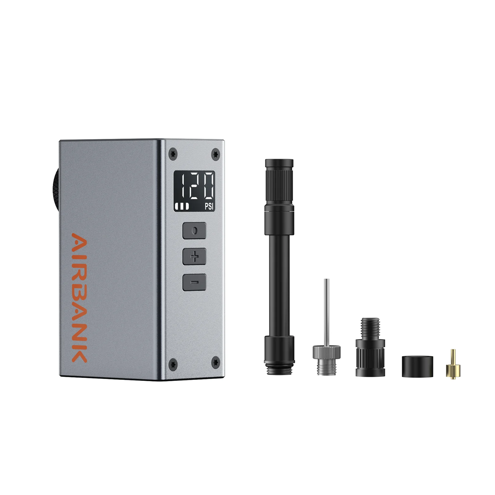 AIRBANK POCKET 2 PRO Electric Mini Bike Pump 420mAh Battery 120PSI Smart Bicycle Tier Inflator Aluminum Alloy Shell with Screen
