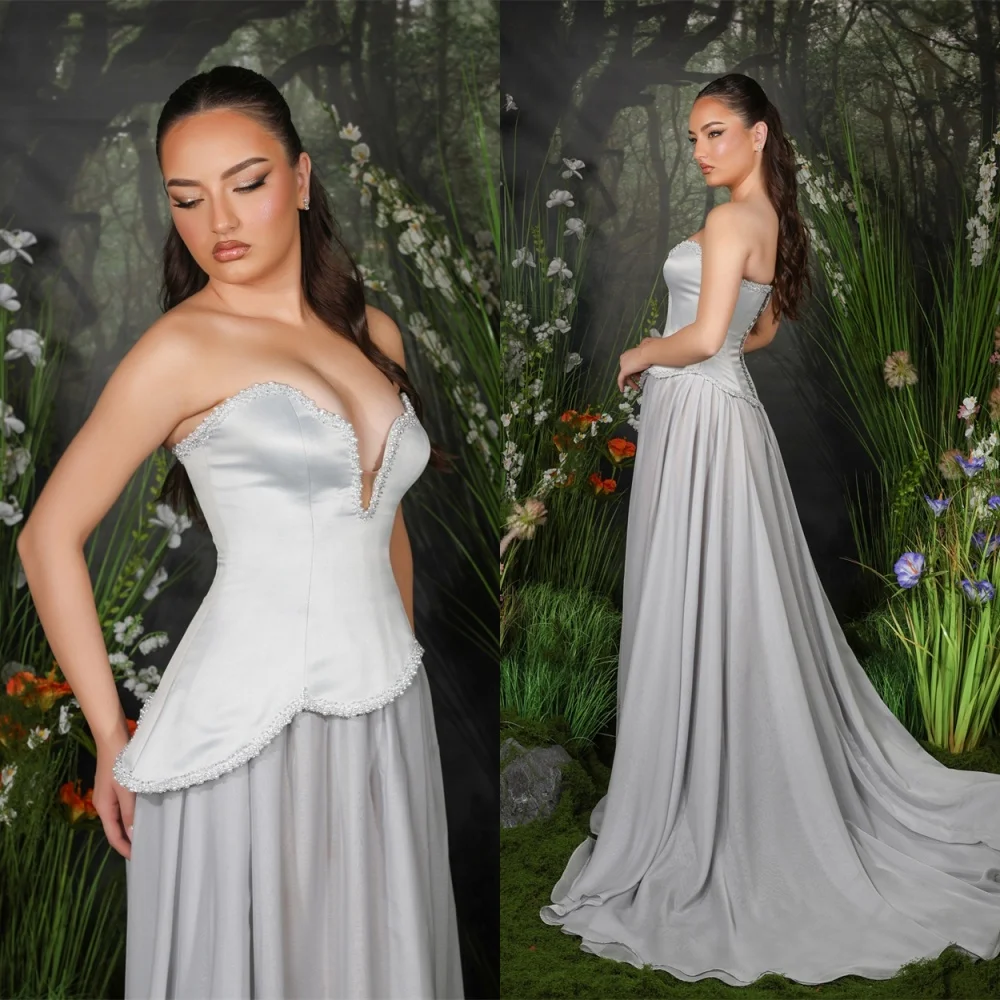 

Customized Delicate Satin Evening Dresses High Quality Sweetheart Sleeveless Homecoming Dresses Fashion Crystal Party Gowns