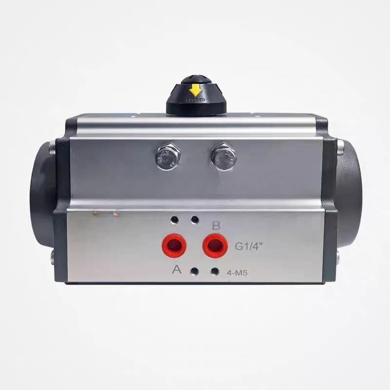 For Pneumatic Actuators Grey, Angular Stroke Dual Action 50-500N.M Fast Response Durability Butterfly Valve