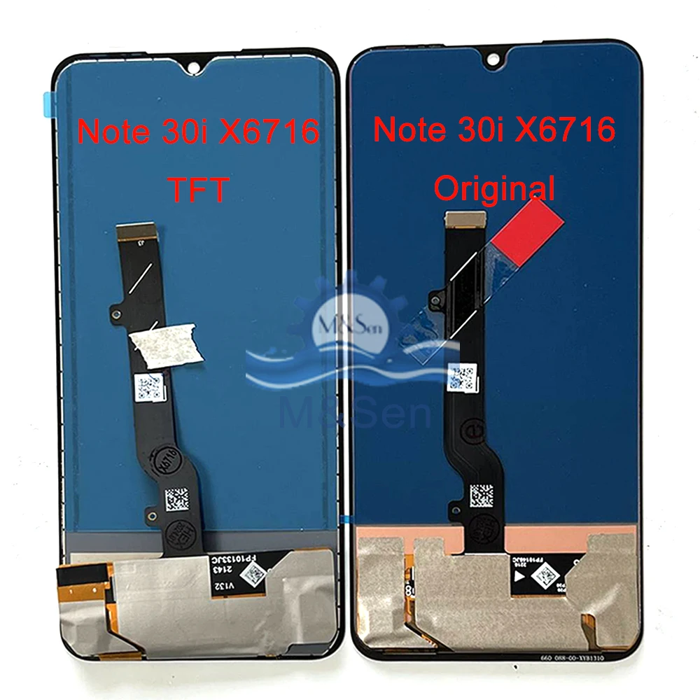 6.78\'\' For Infinix Note 30 4G X6833B X6716B LCD Display Screen Touch Digitizer For Infinix Note 30i X6716 Note 30 5G X6711 Frame