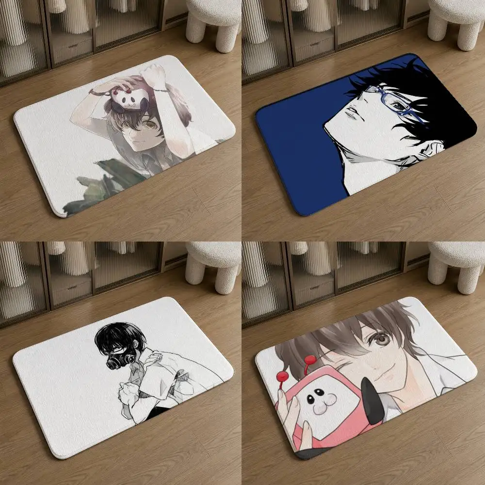 Terror in Resonance  Pattern Soft Washable Non-Slip Doormat for Indoor and Outdoor Home Decor