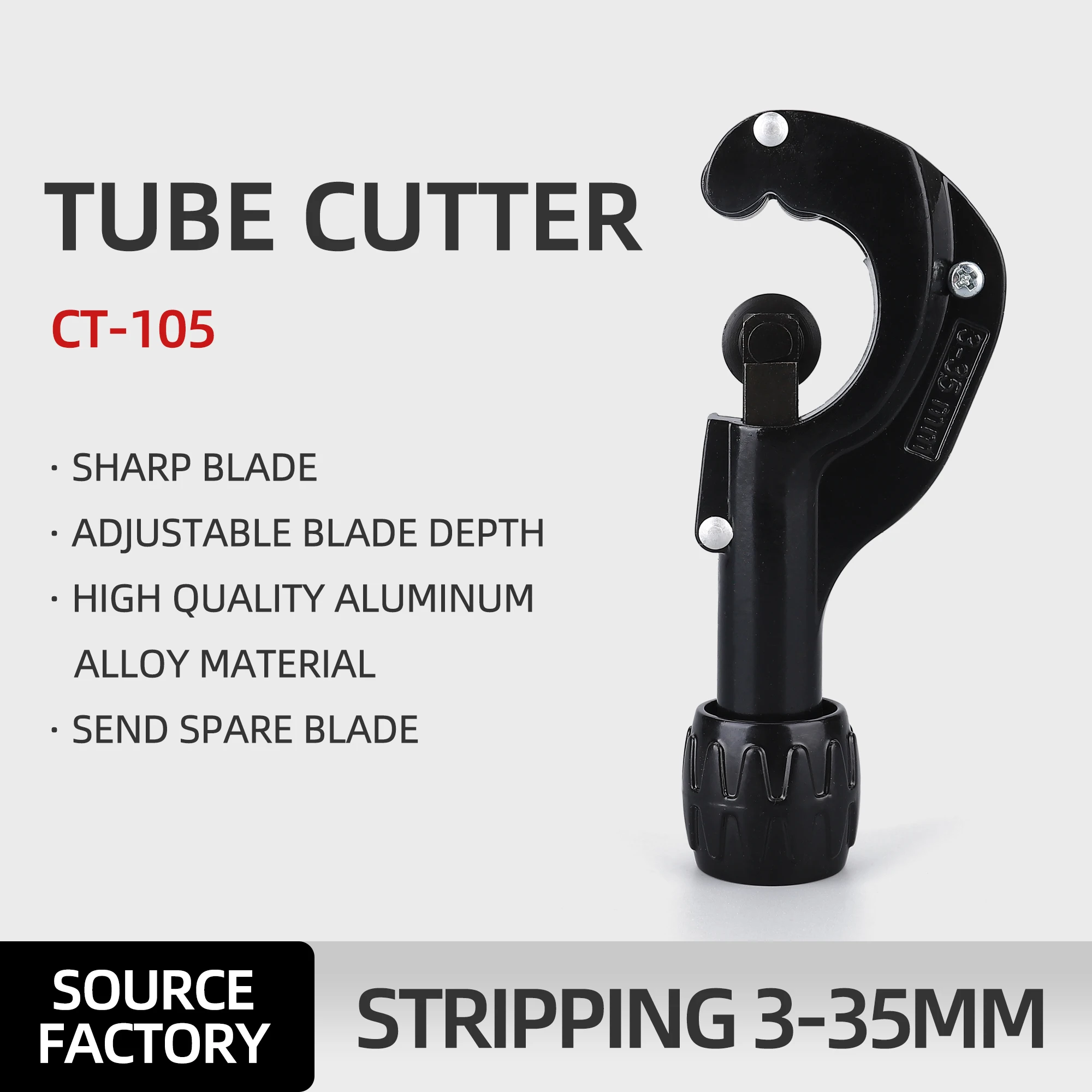 Adjustable Blade Depth Cross Direction Cable Cutter CT-105 Fiber Stripping Cutter Ring Cutting Cable Stripping Cutter 3-35mm