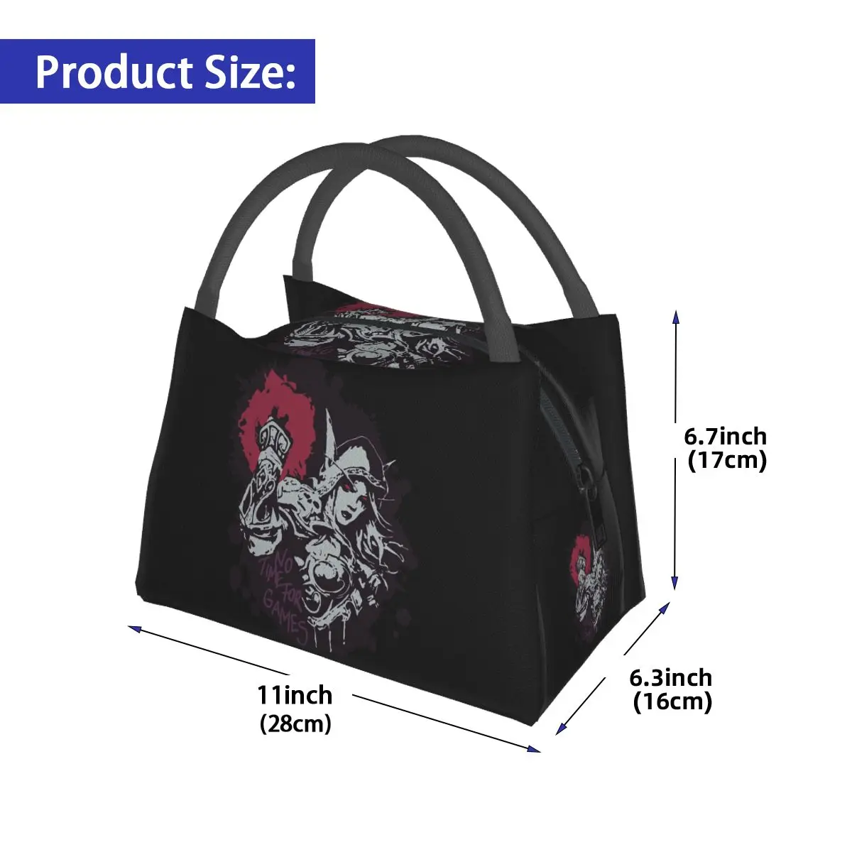Sylvanas Has No Time For Games Classic Insulated Lunch Bag Storage Food Boxes Leakproof Container Cooler Thermal Lunch Box Tote