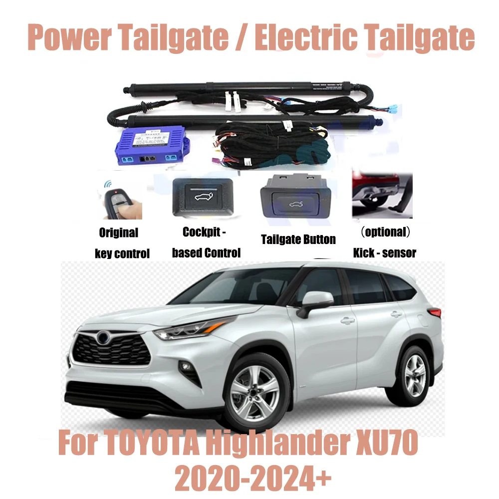 For TOYOTA Highlander XU70 2020-2024+ Car Automatic Lifting kit Opening Trunk Intelligent Electric Tail Gate Lift Tailgate