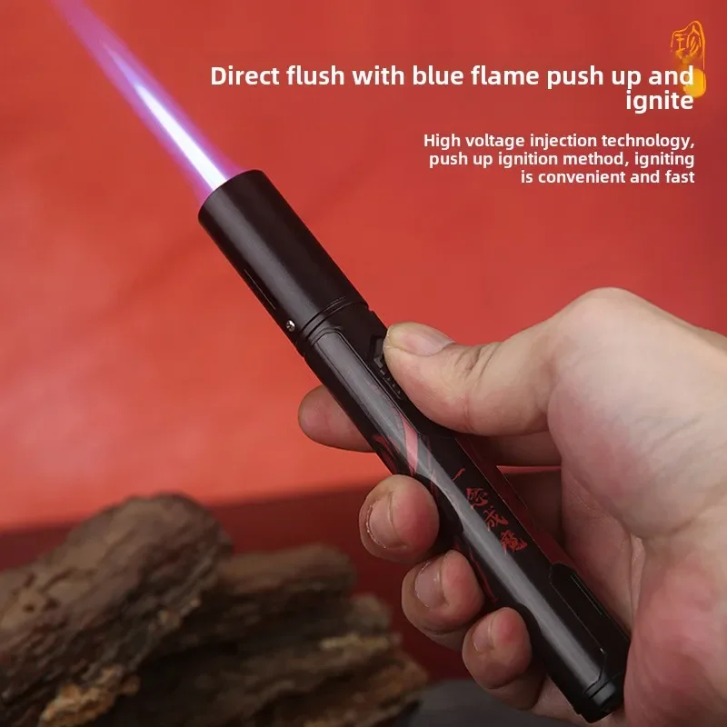 

HONEST Cylindrical Small Welding Gun, Windproof Direct Injection Inflatable Lighter, Baking Cigar Moxibustion Ignition Gun