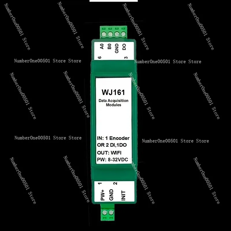 WJ161 Length Meter 1 Channel Encoder Counting 2DI Pulse Modbus TCP Protocol 5G WiFi Module
