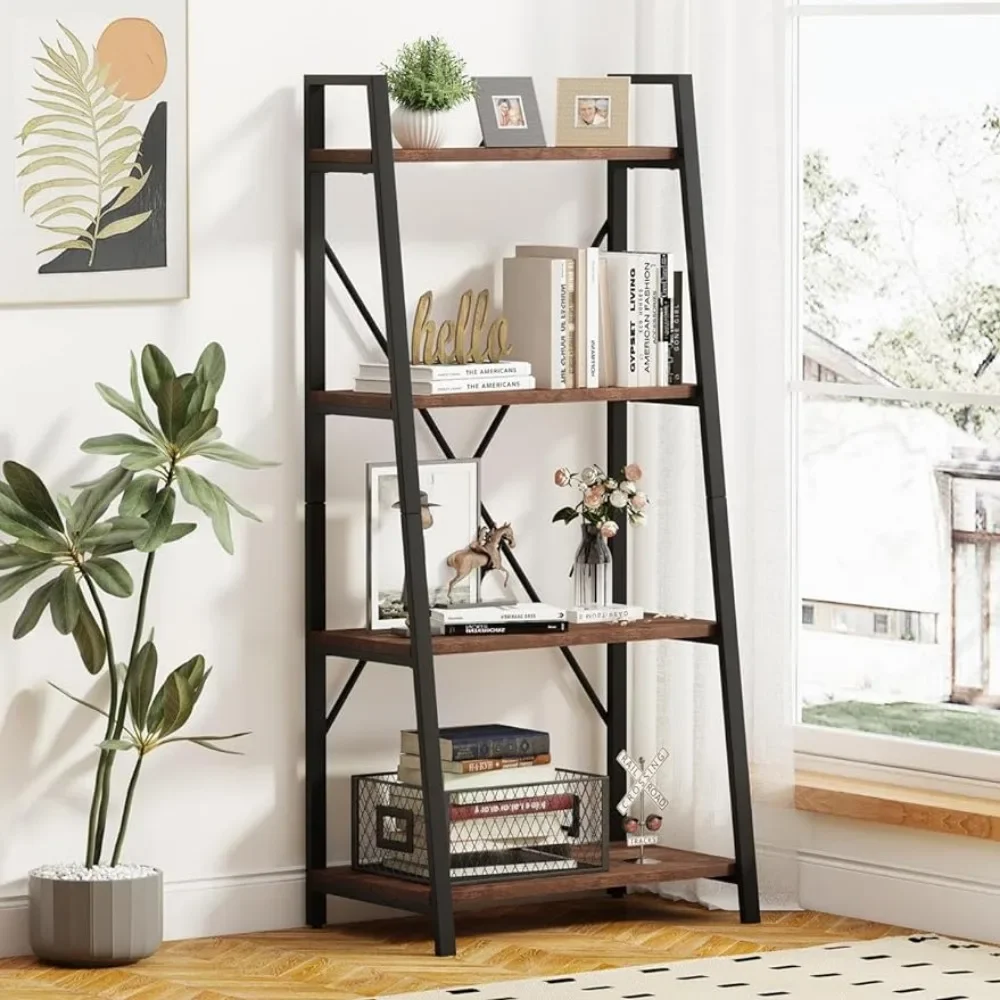 

Wall Shelf Industrial Ladder Shelf Bookcase Room Decor Standing Leaning Book Shelves for Living Room Home Decor Items Decoration