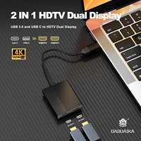 USB C/USB 3.0 to Dual HDTV 4K 60Hz Dock Station DL6950 Chip Display Link Compatible with Windows macOS mac M1/M2 Android Chrome