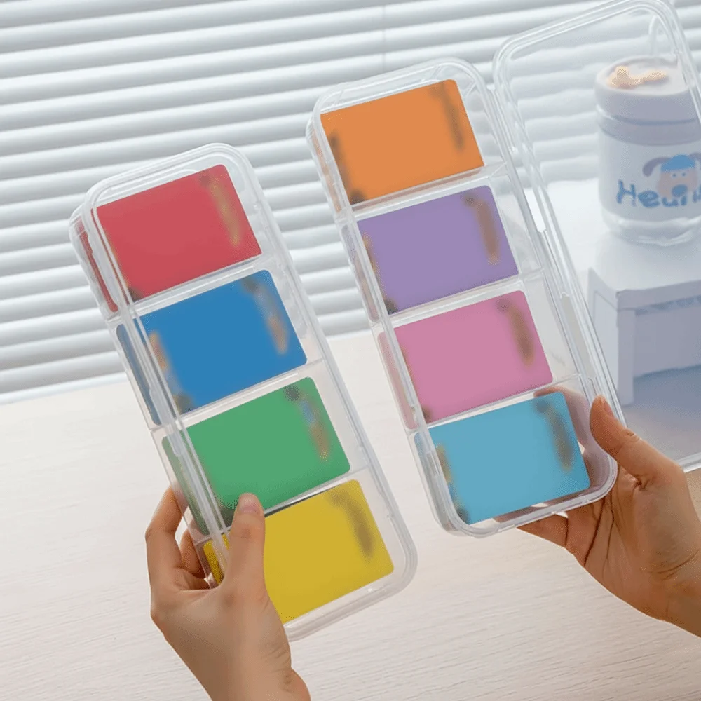 Compartmentalized Card Organizer Box Clear Durable Game Cards Storage Box Large Capacity Plastic Photo Card Organizer