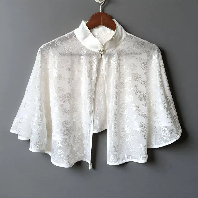 retro-artistic-lace-cover-up-jacket-spring-summer-versatile-strapless-shawl-cowl-neck-long-rectangular-uv-protective