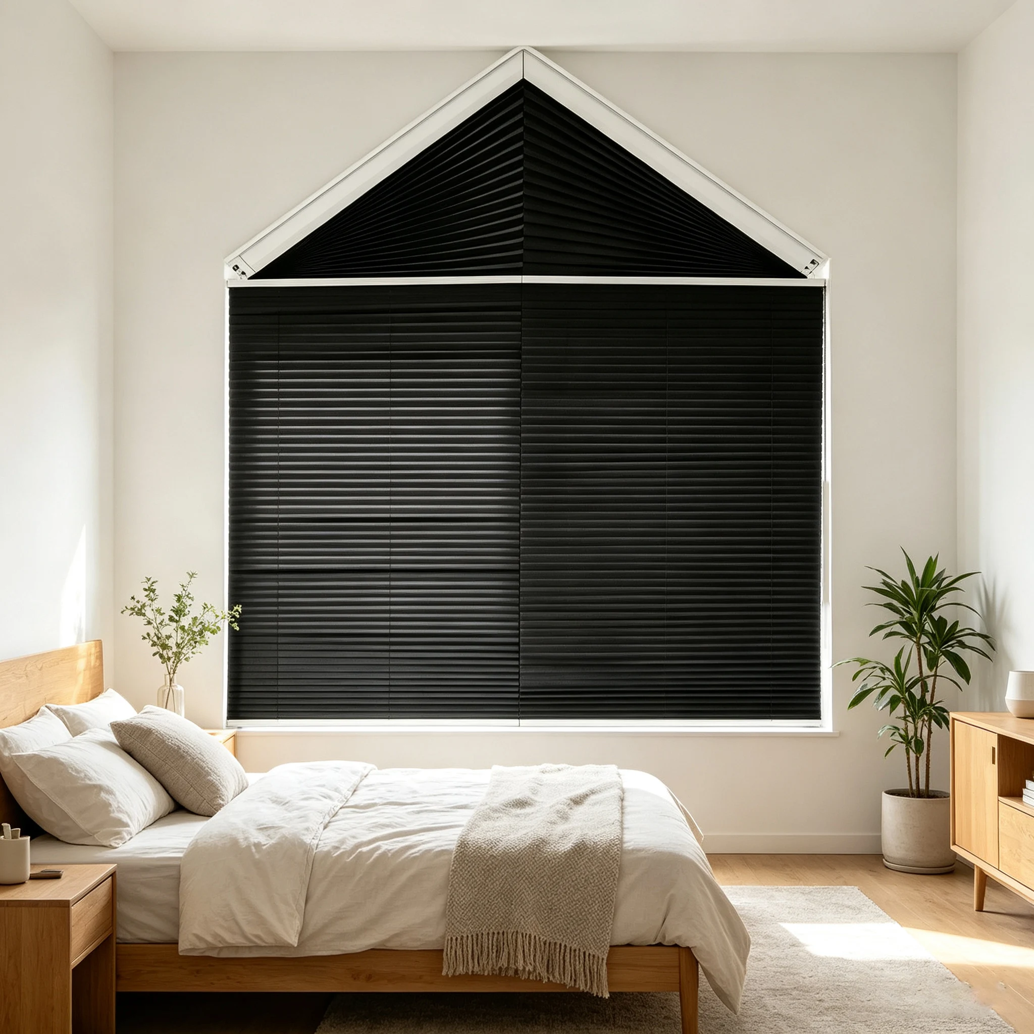 Custom Total Blackout Curtain Honeycomb Blinds for Wndows Moveable Open and Close Roller Blinds for Bedroom Customized Size