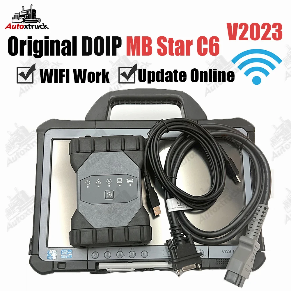 Full Set Original MB Star C6 Original CFD1 CF-D1 Laptop Xentry DoIP VC I C6 WiFi das wis epc Car truck Diagnostic tools