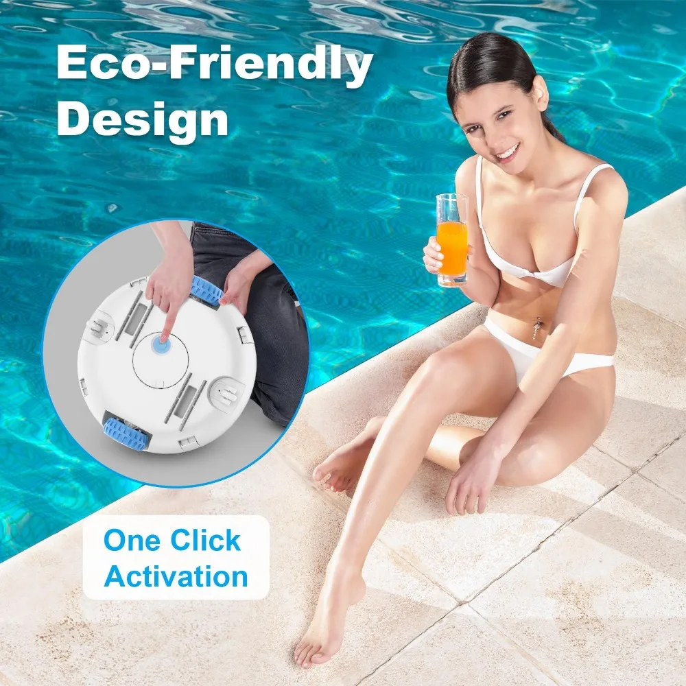 Aspirateur de piscine robotique sans fil, pour piscines hors sol/enterrées, aspiration injuste