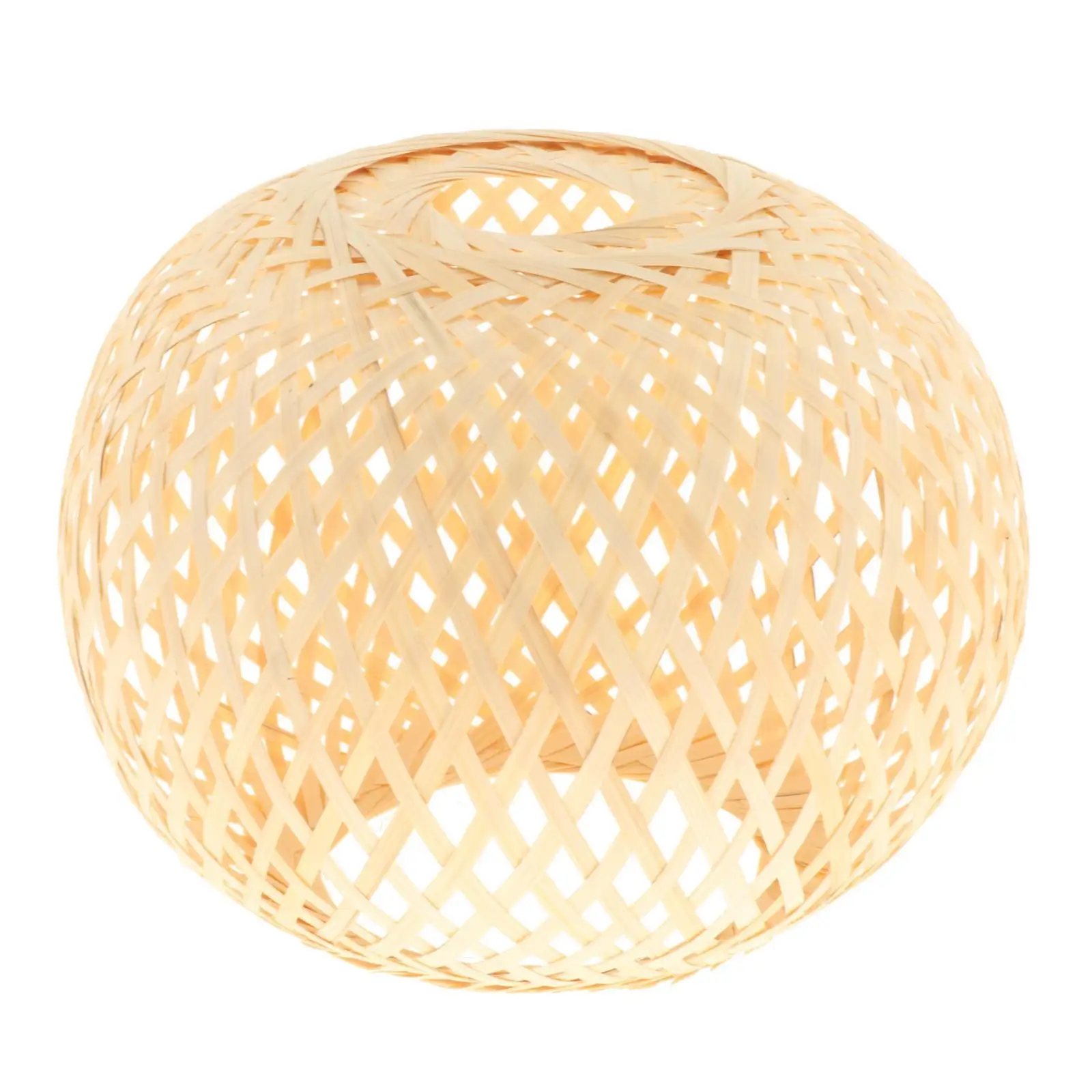 

Nordic Style Bamboo Pendant Lampshade Hotel Bar Tea Room Replacement Hanging Chandelier Light Cover Dust-proof