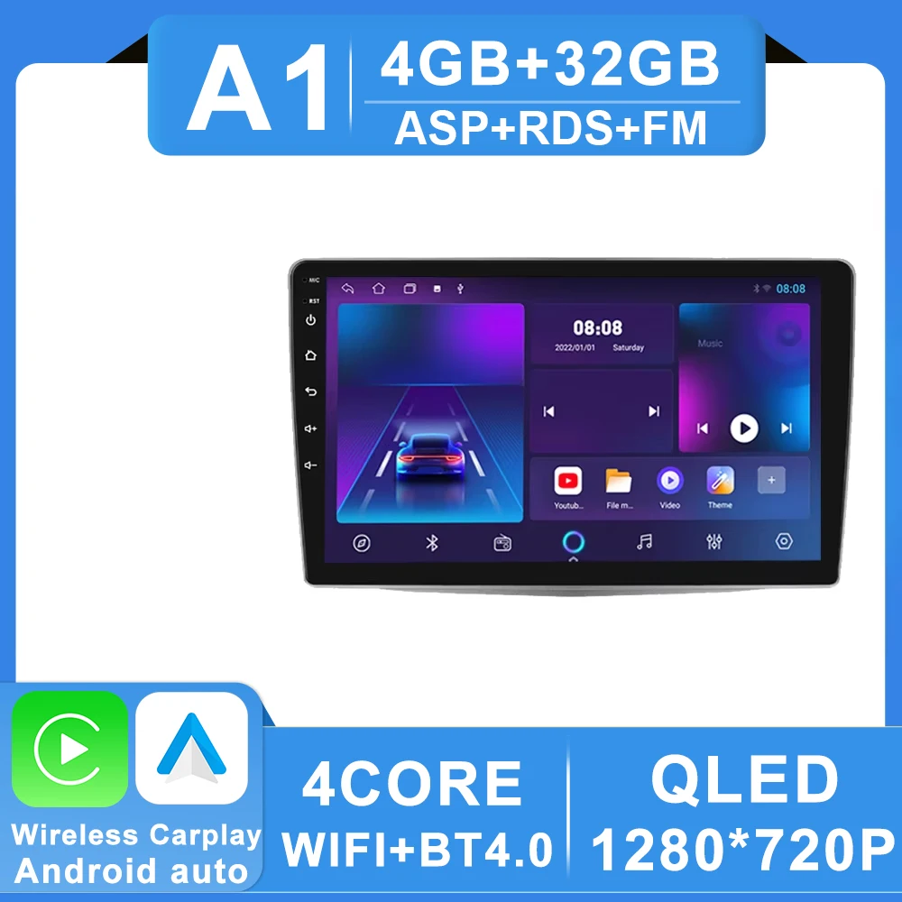 Android 16 Autoradio Stereo Voor Alfa Romeo MiTo 955 2008-2016 Auto Cireless Carplay GPS Navigatie Multimedia Video speler 2Din