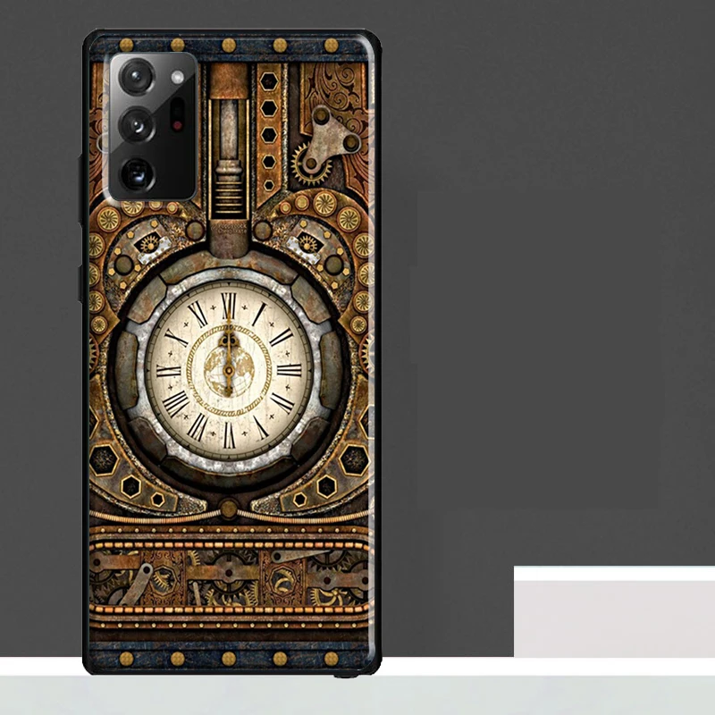 Steampunk Gears Vintage Time Machine Case For Samsung Galaxy S22 S23 S21 Plus Note 10 20 Ultra S8 S9 S10 Plus S20 FE Back Cover