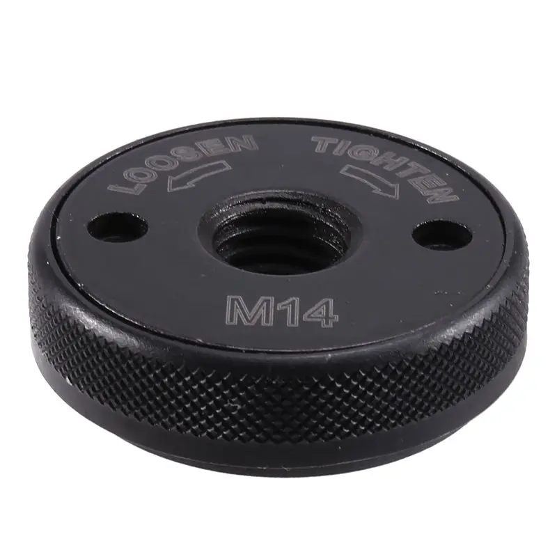 

Фланцевая гайка для углового шлифовального инструмента ABBN, фланцевая гайка с резьбой M14 для угловой шлифовальной машины, улучшенная фланцевая стопорная гайка для крепления отрезного диска