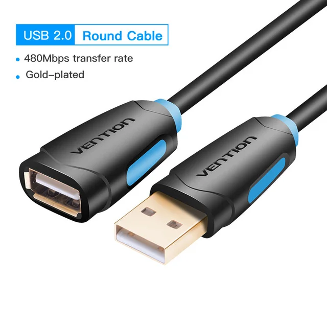 Vention USB 3.0 2.0 Verlängerungskabel Extender Datenkabel Stecker auf Buchse für PC Smart TV Box One SSD Fast Speed USB-Kabelverlängerung