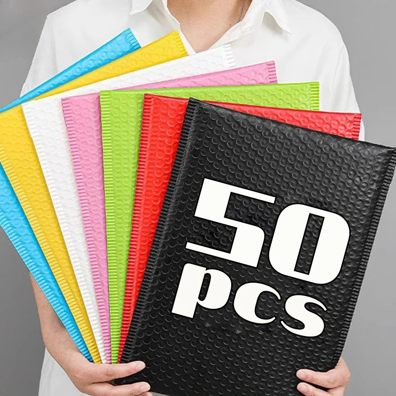 

5/50pcs Multi-size Bubble Packaging Envelope Mailers Waterproof Storager Foam Adhesive Self Seal Shipping Bubble Padding Bags