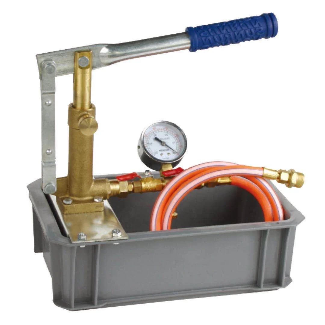 

Hot Sale Plumbing Tool Manual Water Pipe Pressure Testing Equipment Portable Hydraulic Pump Test Stand For