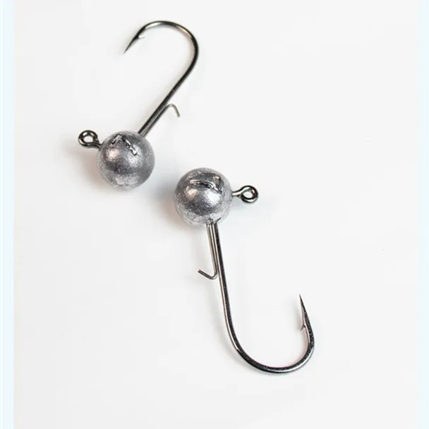 Neue NED Jig Kopf Haken Runde Kugelkopf Form Haken Anti Fall Off Starke Angelhaken Refuse Run Fisch 3,5-15g – Detail 6