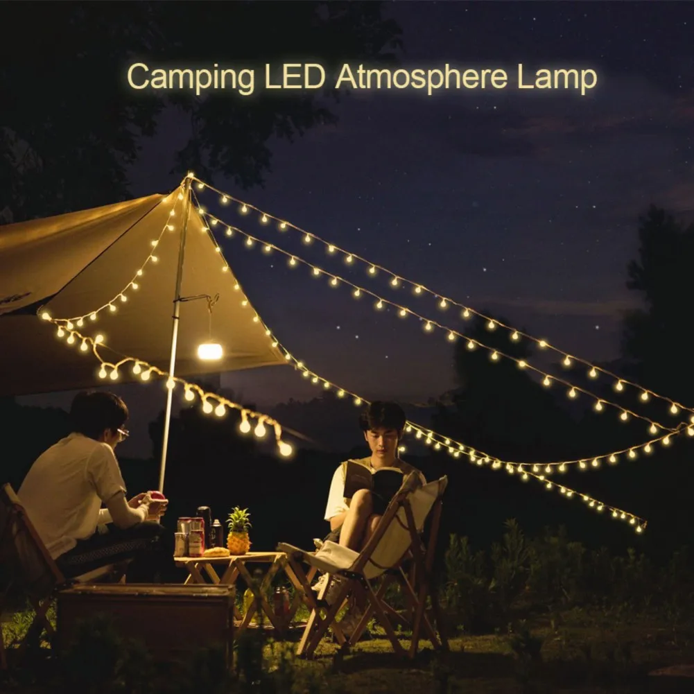 Tent Light LED String Lights Outdoor Camping Lantern Mood Lighting Decorative Lights for Home Wedding Party Yard Ambient Light