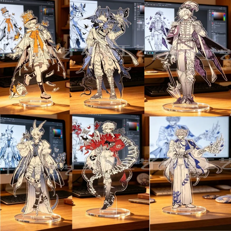 Game Identity V Surrounding Characters Acrylic Plaque Jack Knight Mercenary Prisoner Desktop Ornament Model Plate Gifts Keychain