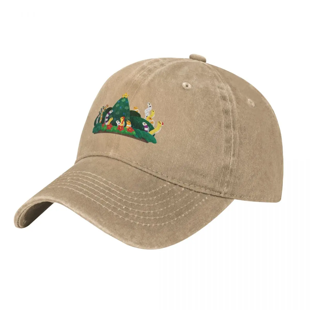 Gorra de béisbol de anguila de jardín de Navidad, novedad en el sombrero, sombrero de verano, ropa de Golf, ropa de calle para hombres y mujeres