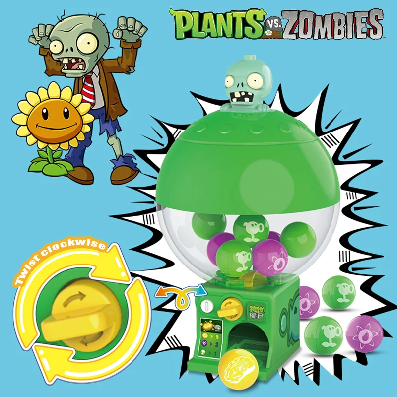 New Plants Vs Zombies Mini Gashapon Toy Set Interactive Game Props Genuine Authorized Toy Ornaments Game Model Kids Boy Toy Gift