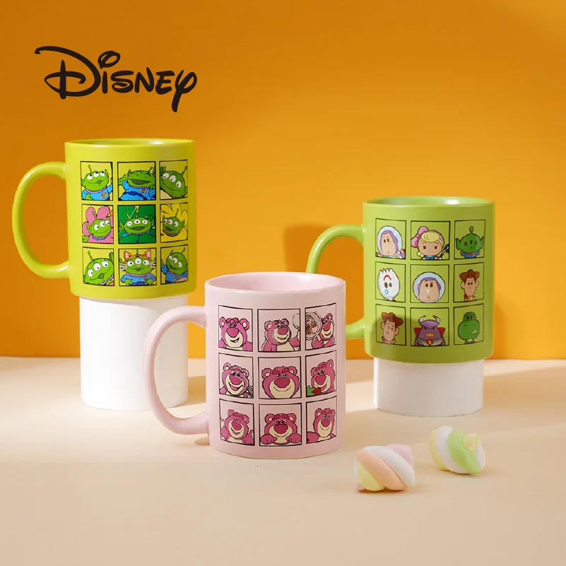 Niedliche Disney Erdbeer bär Keramik Tasse hohes Aussehen Niveau Tasse Getränke tasse erwachsene Kinder Allzweck Wasser Tasse nach Hause Kaffeetasse