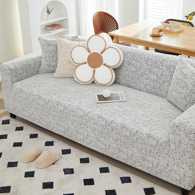 Elastic Universal Sofa Slipcover Knit Thicken Sofa Cover for Living Room Armchair Couch Cover L-shape Sofa Cover 1/2/3/4 Seater
