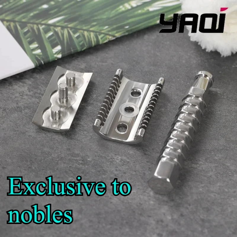 

portable Razor Man Stainless Steel Beard Shaver Yaqi Duomo Stainless Steel Safety Razor Collectibles Birthday Gift For Boyfriend